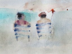 Beach 0003   Aquarell auf Papier 30x20cm
